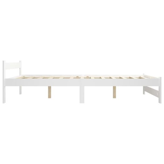 Bed Frame White Solid Pine Wood 120x200 cm