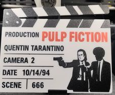 Pulp fiction / Scarface display scene clap boards