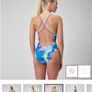 Speedo Starback Womens Swimsuit Green/Blue/Pink Image 5