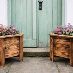 Rustic Handmade Wooden Square Planter Box