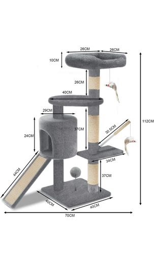 Cat tree with scratching post