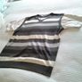 Men's Striped V-Neck T-Shirt - Size M Image 2