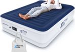 Luxury King Size Double Queen Air Bed - Elevated Inflatable Air Mattress, Electric Built-in Pump, Raised Pillow & Structured I-Beam Technology, Height 56cm (FREE SHIPPING)