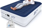 Luxury King Size Double Queen Air Bed - Elevated Inflatable Air Mattress, Electric Built-in Pump, Raised Pillow &amp; Structured I-Beam Technology, Height 56cm (FREE SHIPPING)