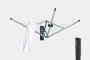 Retractable Washing Line with Protective Fabric Cover (24m) Wall-Mounted Foldaway Clothes Air Dryer