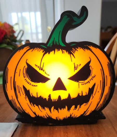 Halloween Angry Pumpkin Decoration Lightbox