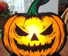 Halloween Angry Pumpkin Decoration Lightbox