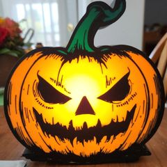 Halloween Angry Pumpkin Decoration Lightbox
