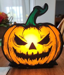 Halloween Angry Pumpkin Decoration Lightbox