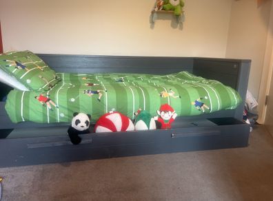 Kids single trundle bed