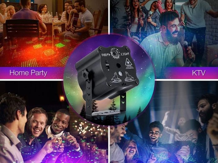 DJ Disco Lights Party Lights, RGB Led Sound Activated Strobe Lights with Remote Control, USB Powered Strobe Stage Lighting Disco Light Projector for Parties Home Christmas Birthday Karaoke KTV Bar (FREE POSTAGE)