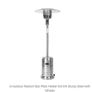 In/outdoor Silver Radiant Heater, Patio heater 8.5 KW Sturdy Steel with Wheels Image 2