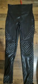 Spanx moto leather look leggings size s (8-10)