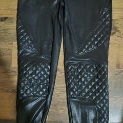 Spanx moto leather look leggings size s (8-10)