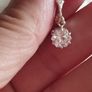 Classic silver drop earrings with cubic zirconia. Image 6