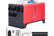 Diesel Air Heater LCD Switch,Remote Control,Silencer, Diesel Heater All in One parking heater with 4 air 8KW 12V outlets for cars, buses, RVs, trucks,