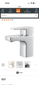 GoodHome Teesta Small Square Basin Mono mixer Tap