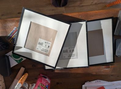 3 x lomviken 32 x 32cm frames Ikea