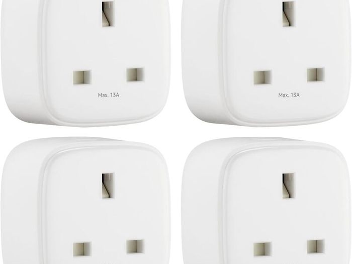 Single Outlet Indoor Wi-Fi Smart Plug, works with Alexa only, 4 Pack, Whit