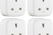 Single Outlet Indoor Wi-Fi Smart Plug, works with Alexa only, 4 Pack, Whit