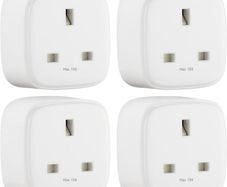 Single Outlet Indoor Wi-Fi Smart Plug, works with Alexa only, 4 Pack, Whit