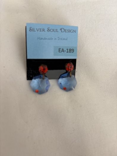 Earrings - Lampwork Beads and Antiqued Brass
