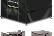 Garden Furniture Cover With Air Vent, Waterproof Patio Rattan Sofa Table Chair Set Cover