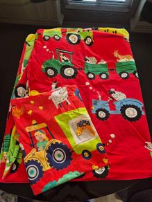 Cot bed sheets and duvet cover
