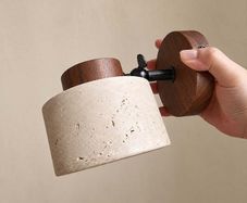 Wall Light - Natural Stone Wall Light - Rotatable Bedside Reading Lamp / NEW