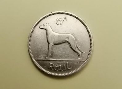 1935 Saorstat Eireann Sixpence (6d- reul)