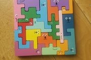Colourful wooden puzzle
