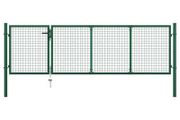 Garden Gate Steel 350x100 cm Green
