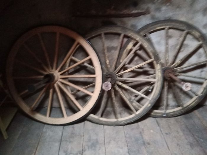 Vintage Horse Drawn Cart Wheels