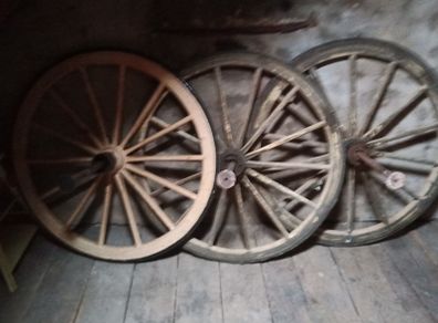 Vintage Horse Drawn Cart Wheels