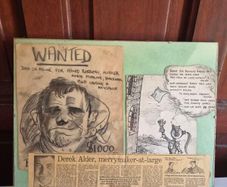 Derek Alder Merrymaker At Large Framed Cartoon Newspaper Collage