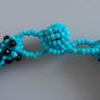 NECKLACE - Vintage - Blue Beaded Image 4