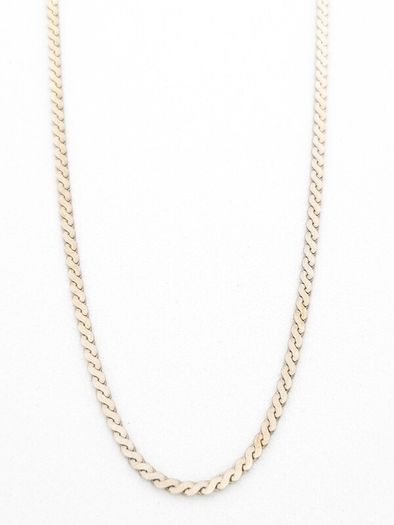Vintage 925 Sterling Silver Flat Curb Chain