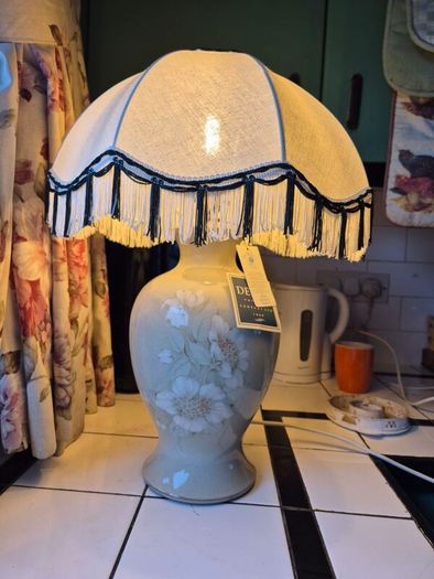 New old Stock Denby Stoneware 1980s certified Table lamp by Denby handthrown by David Williams Midcentury new used