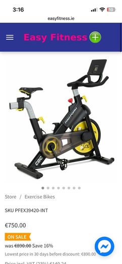 proform spin bike