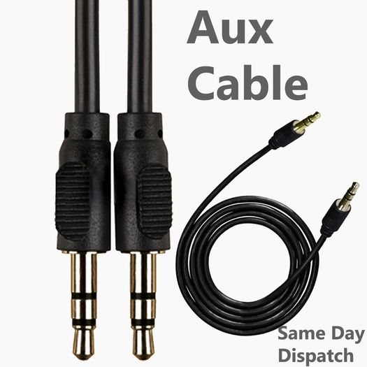 New 3.5mm Jack to Jack Male Aux Audio PC Car Mobile Phone Mp3 iPod Cable Lead 1M