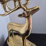 Vintage Solid Brass Deer Reindeer Candelabra Image 10