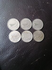 1950-68 Ireland 6 Pence Coins
