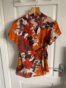 Monsoon ladies silk wrap blouse