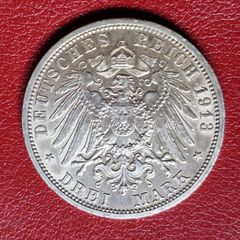 Germany Prussia 3 Mark - William II Reign Silver coin