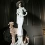 Vintage Large table lamp with Lady and Dog figure from the Elegant Collection H-26" Image 4
