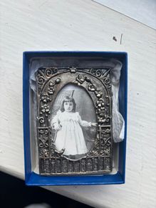 Vintage Silver Scenes Mini Silver Frame with lovely saying