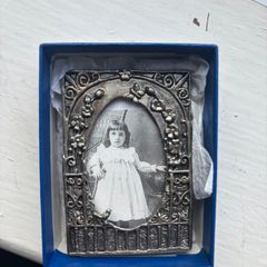 Vintage Silver Scenes Mini Silver Frame with lovely saying