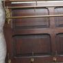Large Arts & Crafts Style Oak & Brass Wall Coat Rack c.1900 Image 3