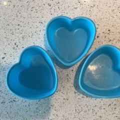 Silicone cake / ice cube mould x3