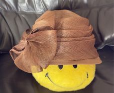 Bronze/brown straw Wedding Hat Mother Of The Bride